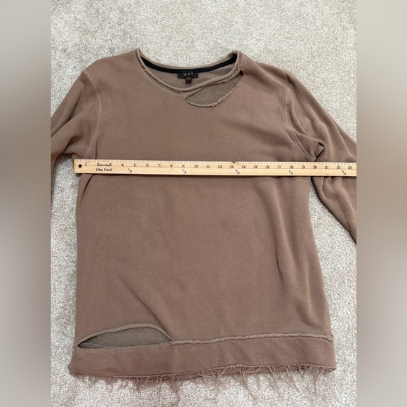 Álala - Edgy Distressed Brown Long Sleeve Cypher Sweatshirt- size Medium - Picture 4 of 14